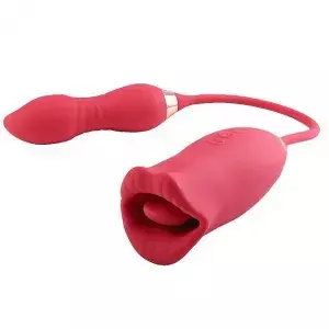 Vibrador De Luxo Com Formato De Boca Abre e Fecha USB