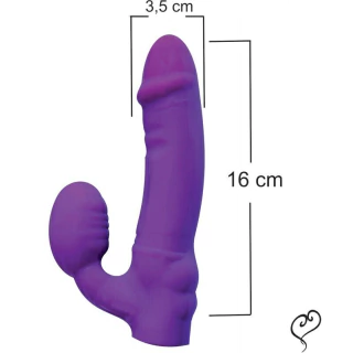 Ativa Strap On Sem Cinta Em Silicone Sem Vibro Roxo