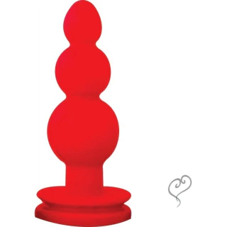 Plug Anal Bool Esferas Escalonada Prazerosa 10cm Vermelho