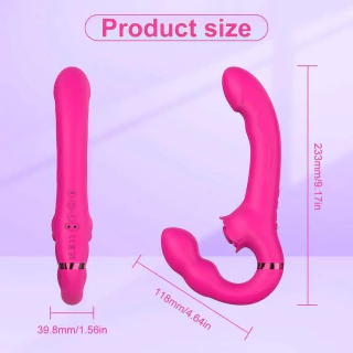 Vibrador Penetradores Strapless 3 Funções Estimula Vibra e Pulsa
