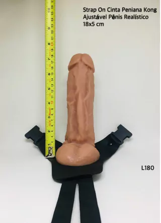 Strap On Cinta Peniana Kong Ajustável Com Pênis Realístico 18x5cm L180