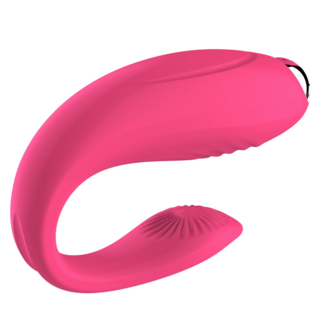 Vibrador de Casal Pink com Relevos 10 velocidades ME021