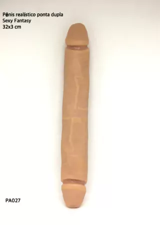 Pênis Realístico Ponta Dupla Sexy Fantasy 30x4,0cm Pele PA027