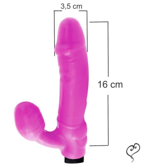 Vibrador Strapon Strapless Dildo Com Plug Pink