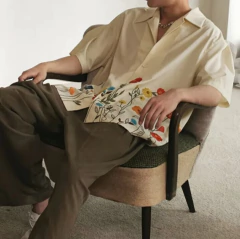 Camisa Flowers Print - tienda online