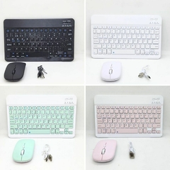 Kit Teclado + Mouse Ultra-slim Portatil Bluetooth para Tablet Celular Notebook Smart Tv Rosa en internet