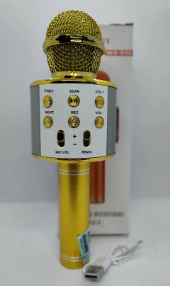 Microfono Karaoke Bluetooth Inalambrico Parlante Recargable Amarillo en internet