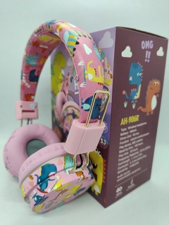 Auricular Bluetooth Inalambrico Infantil Diseño Dinosaurio Rosa - comprar online