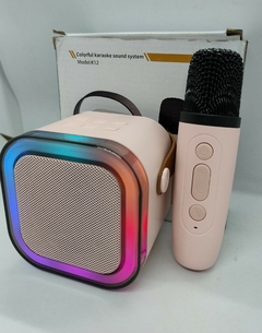 Mini parlante portatil bluetooth Lector Memoria USB + 2 Microfonos Karaoke - MP Tecnoshop