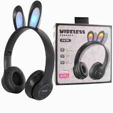 AURICULAR CONEJO BLUETOOTH LUMINOSO NEGRO P47 - comprar online