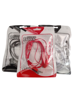 Auriculares con cable In ear con microfono extra bass manos libres - comprar online