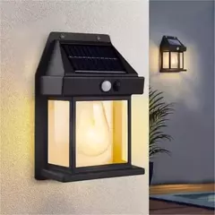 Farol Aplique De Pared Solar c/Foco y Sensor Movimiento - comprar online