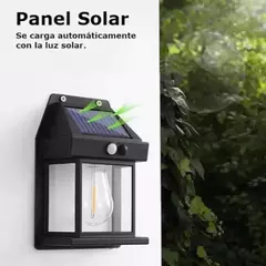 Farol Aplique De Pared Solar c/Foco y Sensor Movimiento - MP Tecnoshop