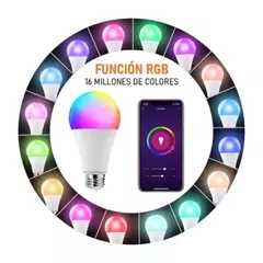 Lámpara LED WiFi 9W RGB Blanco Frío Cálido Neutro Dimerizable Temporizador Smart Life Google Home Alexa