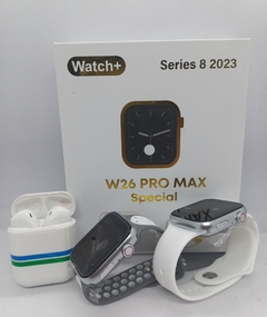 Combo Reloj Smartwatch W26 Pro Max Special + Auriculares Bluetooth + Malla de regalo Blanco9 - MP Tecnoshop