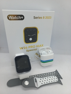 Combo Reloj Smartwatch W26 Pro Max Special + Auriculares Bluetooth + Malla de regalo Blanco9 en internet