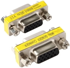 ADAPTADOR FICHA VGA HEMBRA EMPALME ALARGUE PROLONGADOR VGA