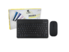 Kit Teclado + Mouse Ultra-slim Portatil Bluetooth para Tablet Celular Notebook Smart Tv Negro