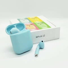 AURICULAR BLUETOOTH MANOS LIBRES I12 CELESTE
