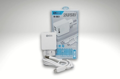 CARGADOR RAPIDO 3.1A V8 MICRO USB 2 USB IBEK IB-3021