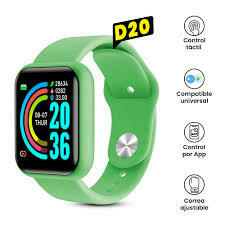 RELOJ SMARTWATCH INTELIGENTE WHATSAPP D20 VERDE