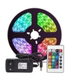 Tira Luces led Rgb 50X50 Control 5 Metros Regulable Control Fuente Autoadhesiva