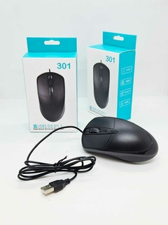 Mouse Optico con Cable Usb Pc notebook negro MOU-301