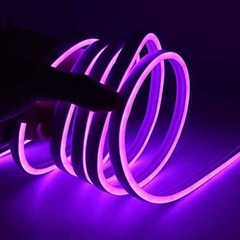 Luces Neon Tira Led Flexible Color Fijo 5mts Exterior 12v Luz Violeta - comprar online