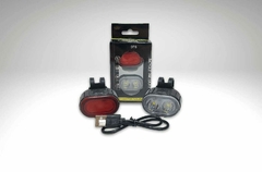 Luz Bicicleta Led Kit Delantera Y Trasera recargable - comprar online