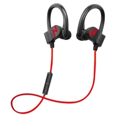 Auricular Inalambrico Deportivo Clip Agarre Y Control Música Color Negro/Rojo Noga Net - comprar online