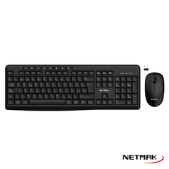 Combo Kit inalambrico Mouse + teclado para PC Notebook USB Netmak - comprar online