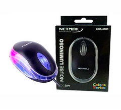 Mouse Optico con Cable Usb Pc notebook NM-M01 Negro