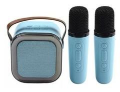 Mini parlante portatil bluetooth Lector Memoria USB + 2 Microfonos Karaoke - comprar online