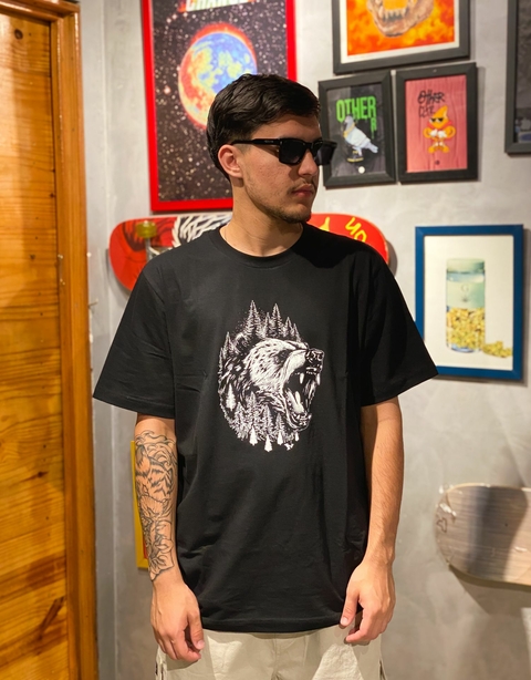 Camiseta New Skate Bear Forest - Preto