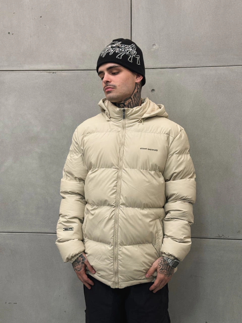Puffer Jacket Off White - Street Apparel
