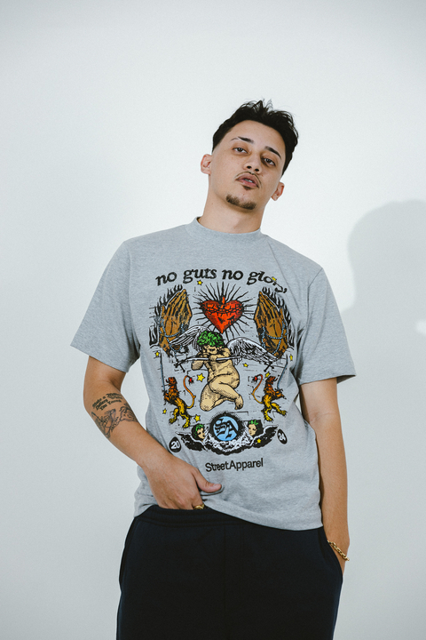 Camiseta Sacred Heart - Cinza Mescla - Oversized - comprar online