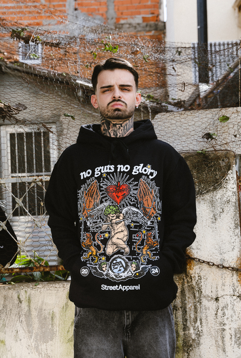 Moletom Heavyweight Sacred Heart - Preto - comprar online