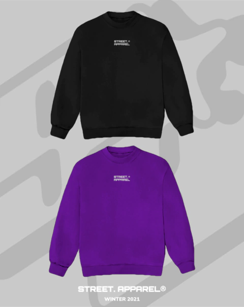 Moletom Crewneck New Reflective Logo - Street Apparel