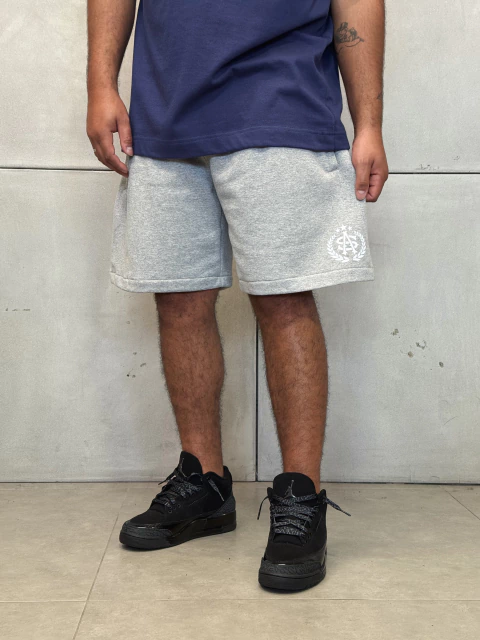 Shorts Moletom SA Monograma - Cinza Mescla - comprar online