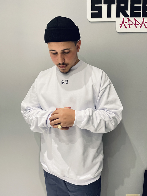 Moletom Crewneck S.A Logo - Branco - Street Apparel