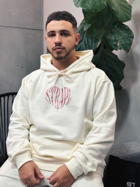 Moletom Heavyweight “Piece Of Love” - Off White
