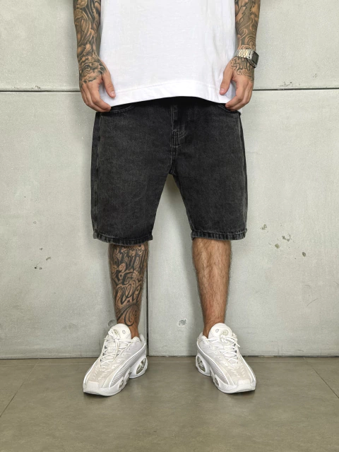 Bermuda Jeans Washed Black- Street Apparel - comprar online