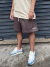 Shorts de Moletom Cursive Logo - Marrom - loja online