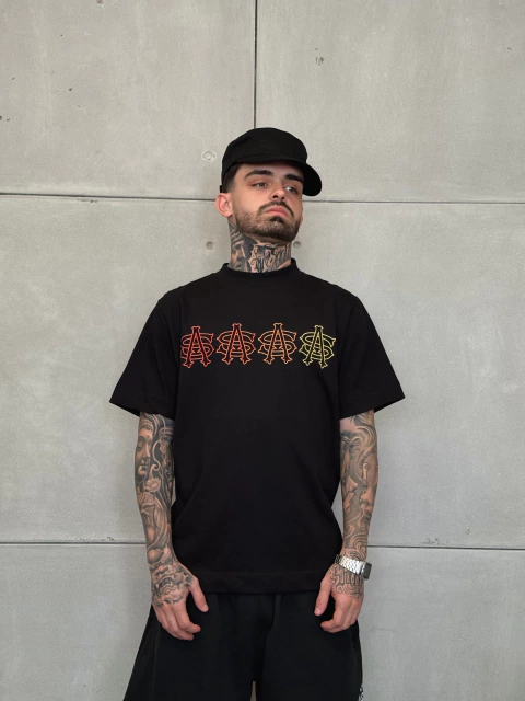 Camiseta 4SA Gradient - Preta - Oversized - comprar online