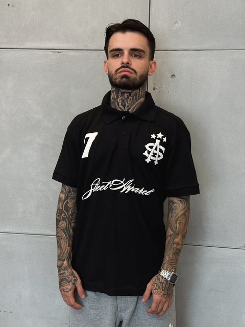 Camisa polo SA Monograma - Preta - Street Apparel - comprar online