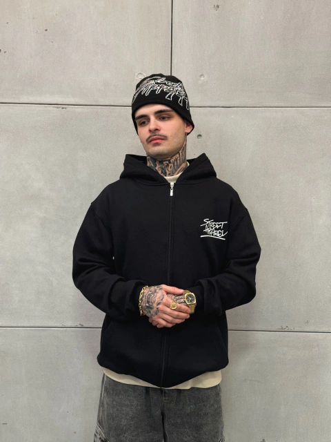 Moletom Zip Smooth - Preto - Street Apparel