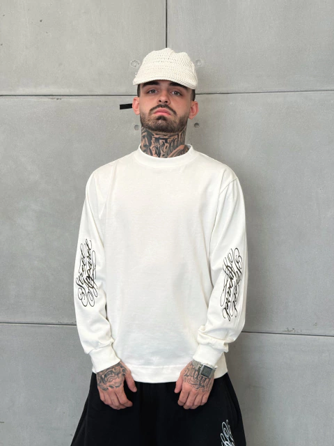 Camiseta Longsleeve Manuscript - Off White - comprar online