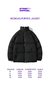 Puffer Jacket Reflective Logo - Preta