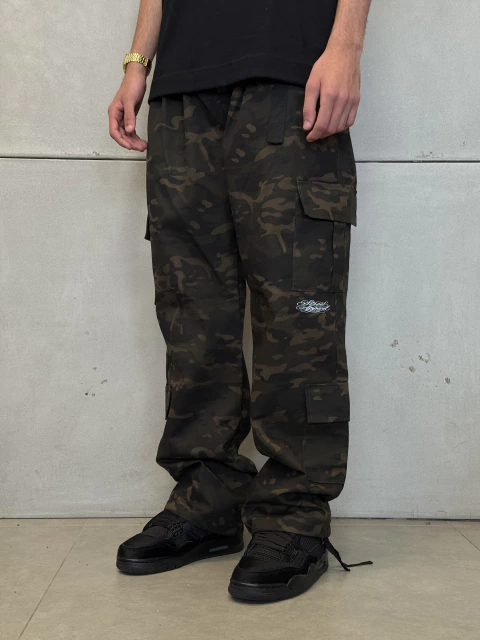 Calça Cargo Ripstop Camo - Verde - comprar online
