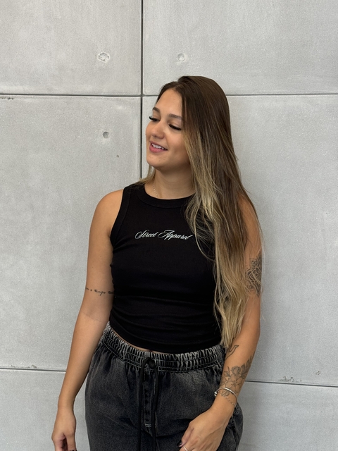 Regata Script Logo Feminina - Preta